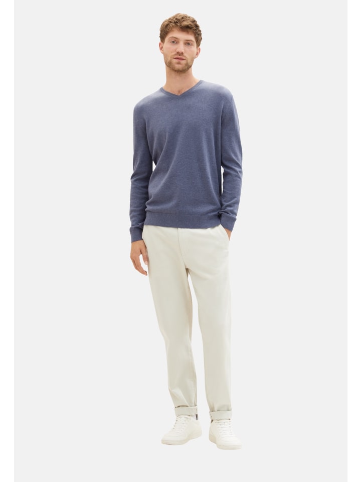 Tom Tailor Pullover 'Basic' in dunkelblau günstig kaufen
