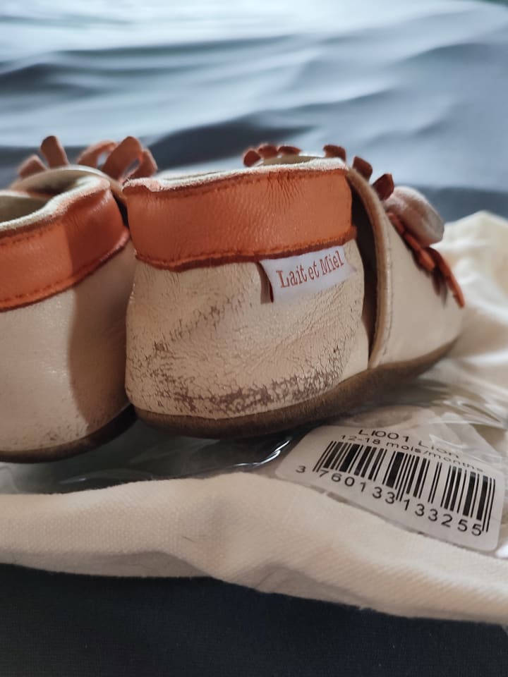 Lait et Miel Leder-Krabbelschuhe 