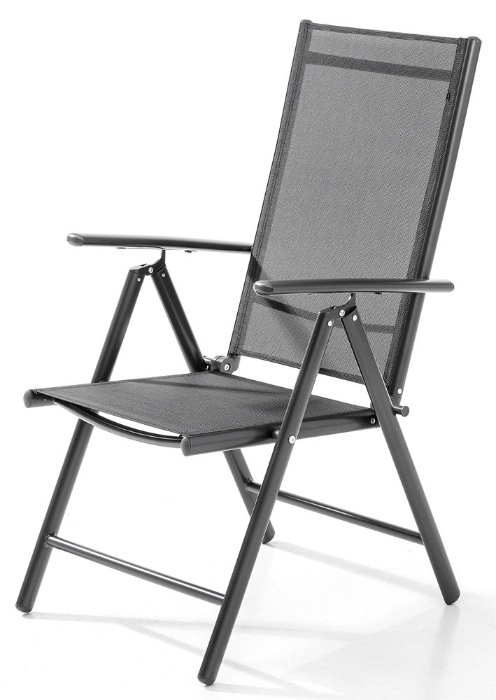 HC Garten & Freizeit Aluminium Klappsessel, 2er Set - Anthrazit