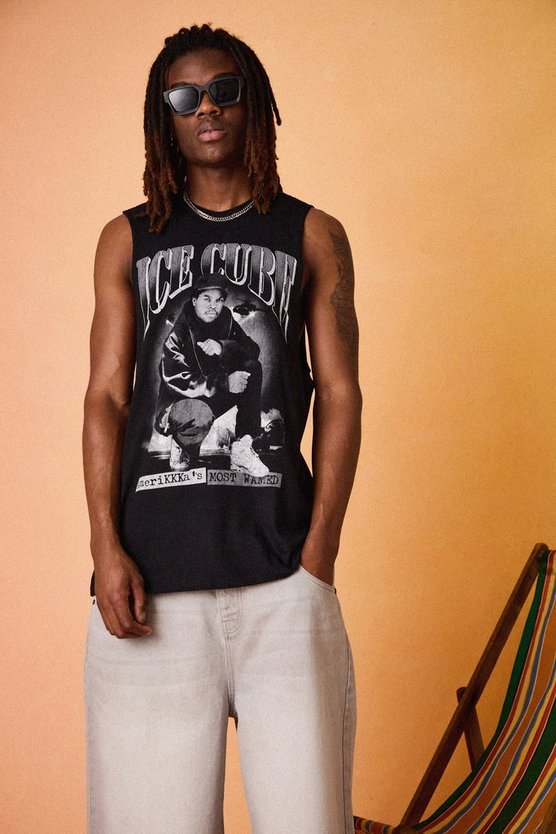 Oversize Tanktop mit lizenziertem Ice Cube Print