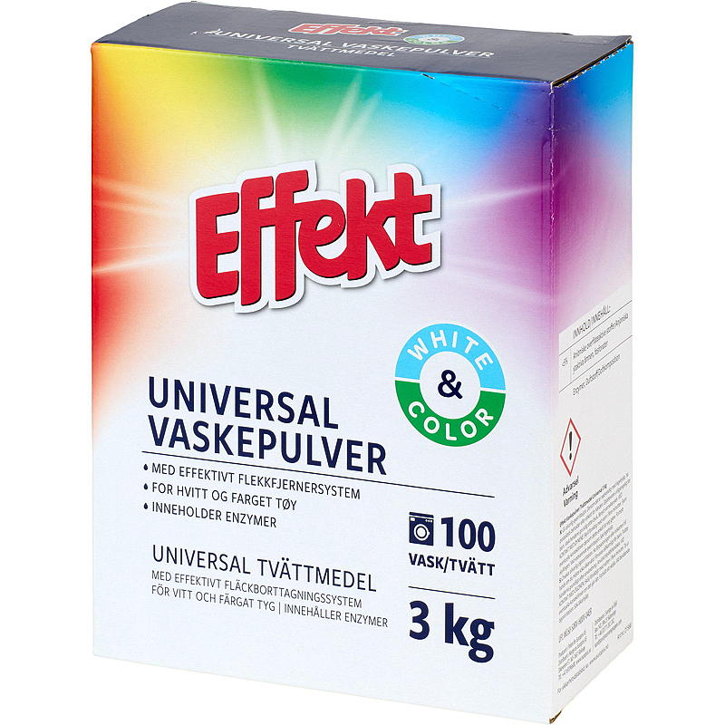 Effekt Vaskepulver 3 kg Universal Effekt