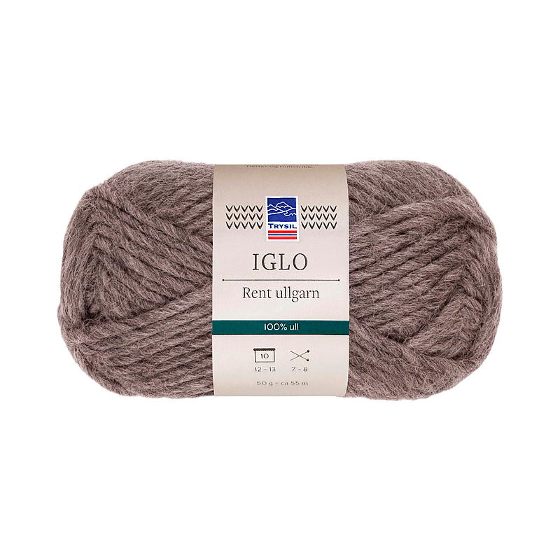 Trysil Iglo ullgarn 100% ull, brun