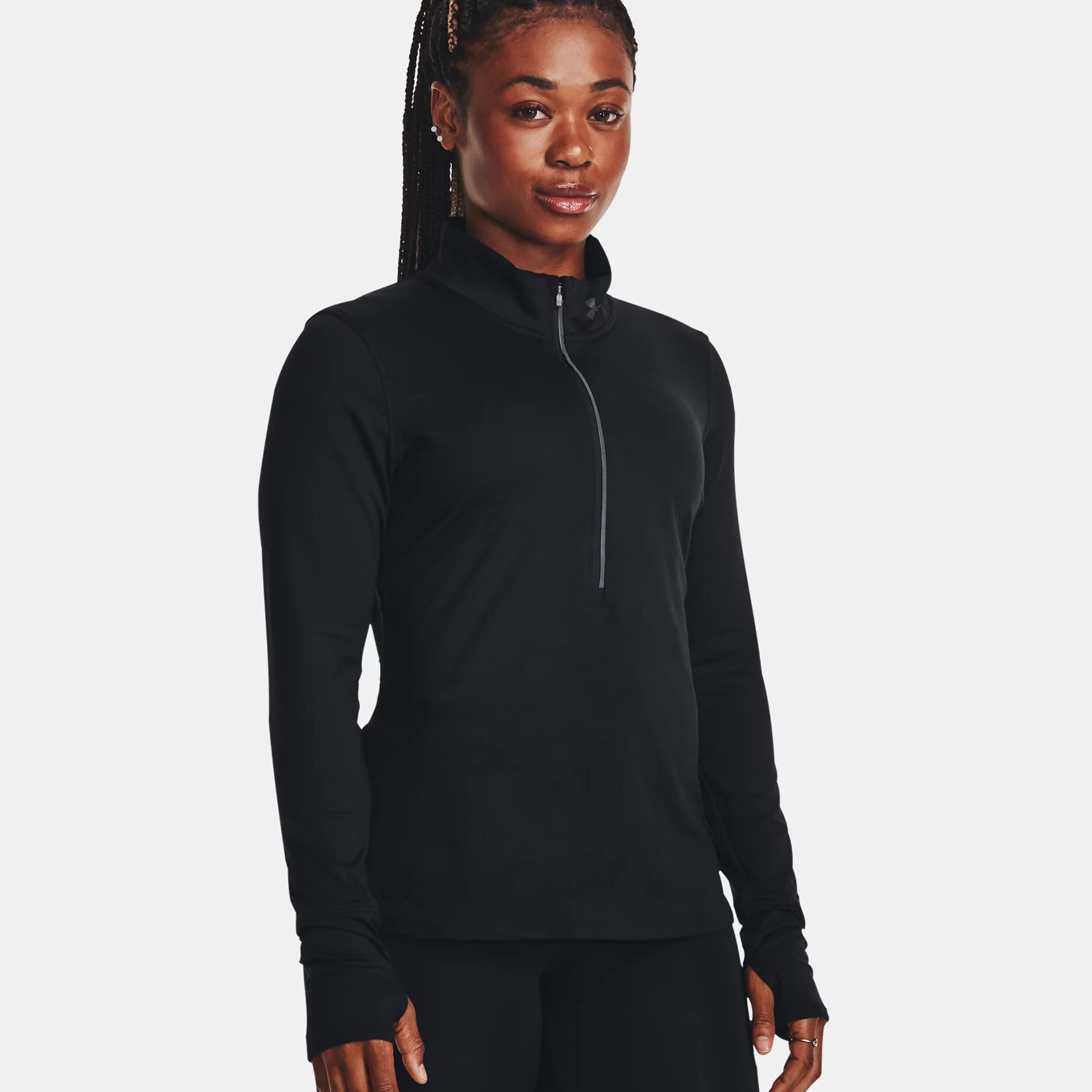 Qualifier Run Half-Zip Lauftop Damen - Schwarz