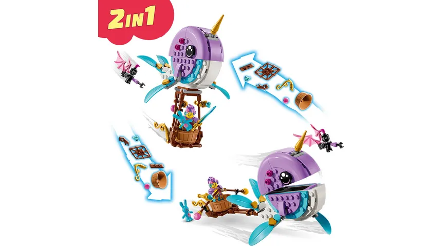 LEGO DREAMZzz 71472 Izzies Narwal-Heißluftballon