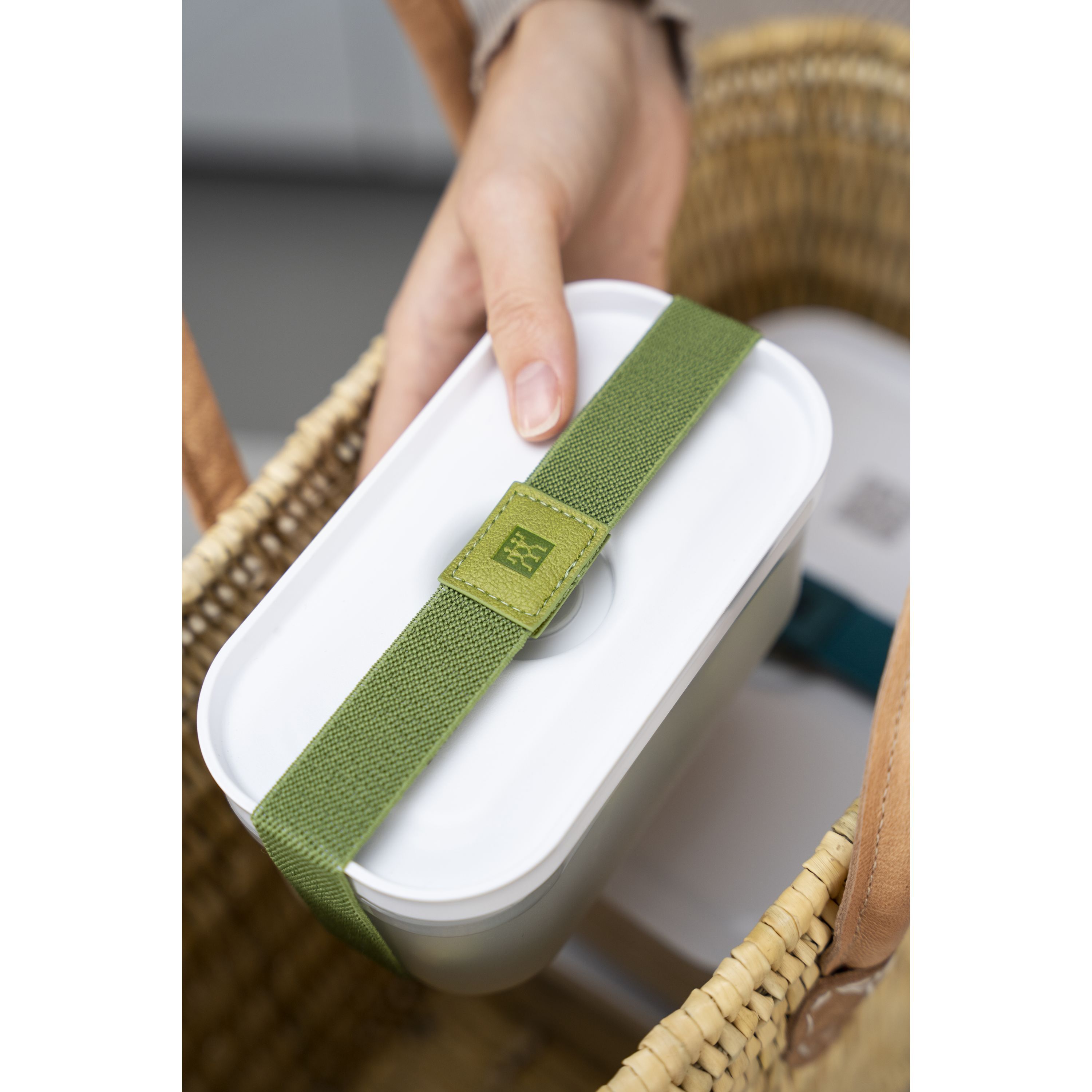 Vakuum Lunchbox S, Kunststoff, Weiß-grau