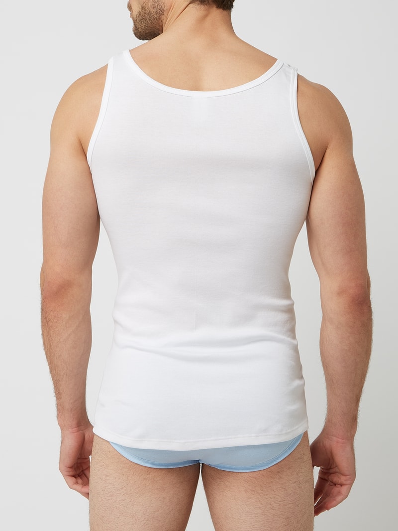 Tanktop aus Baumwolle in weiß