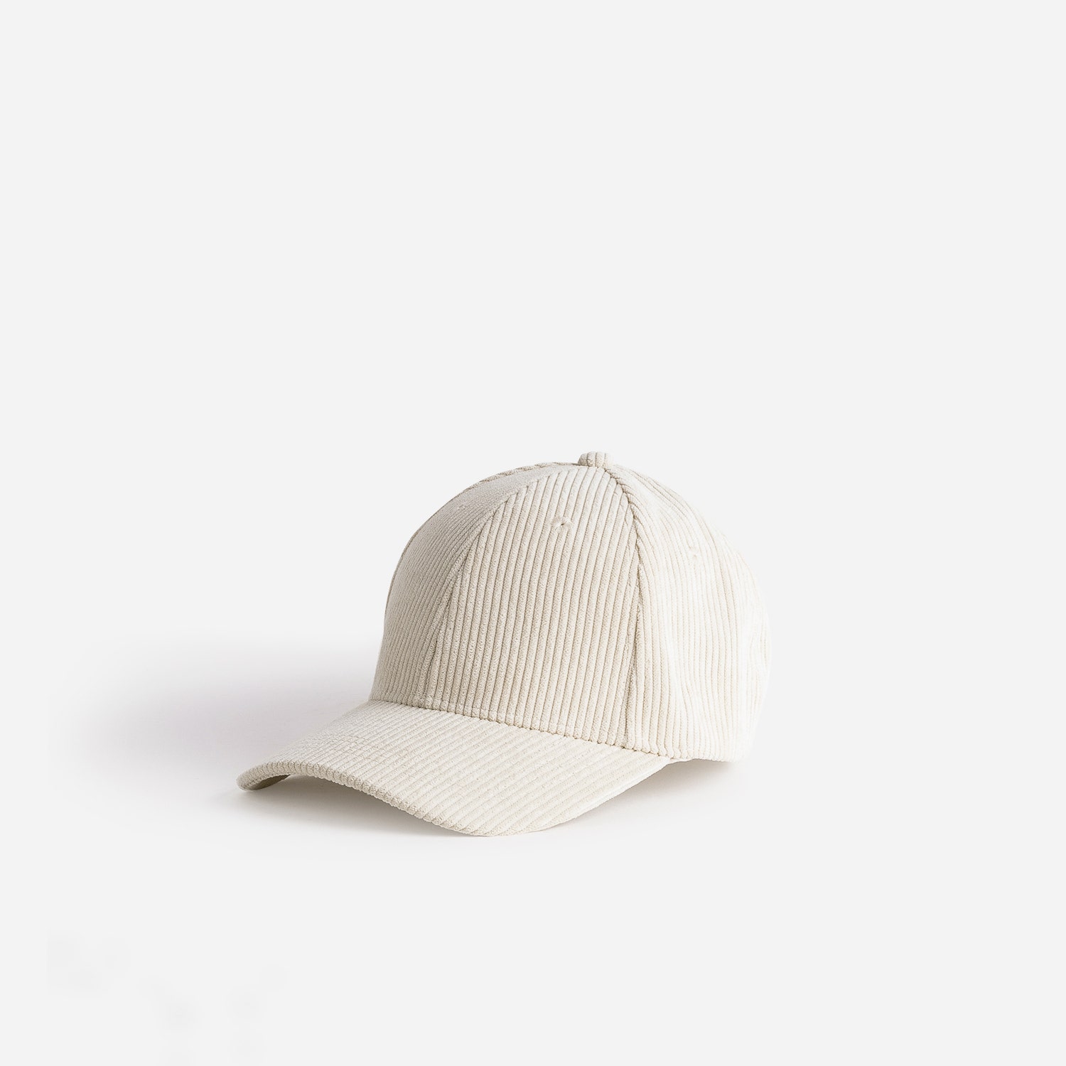 Casquette TEXTO beige en velours côtelé