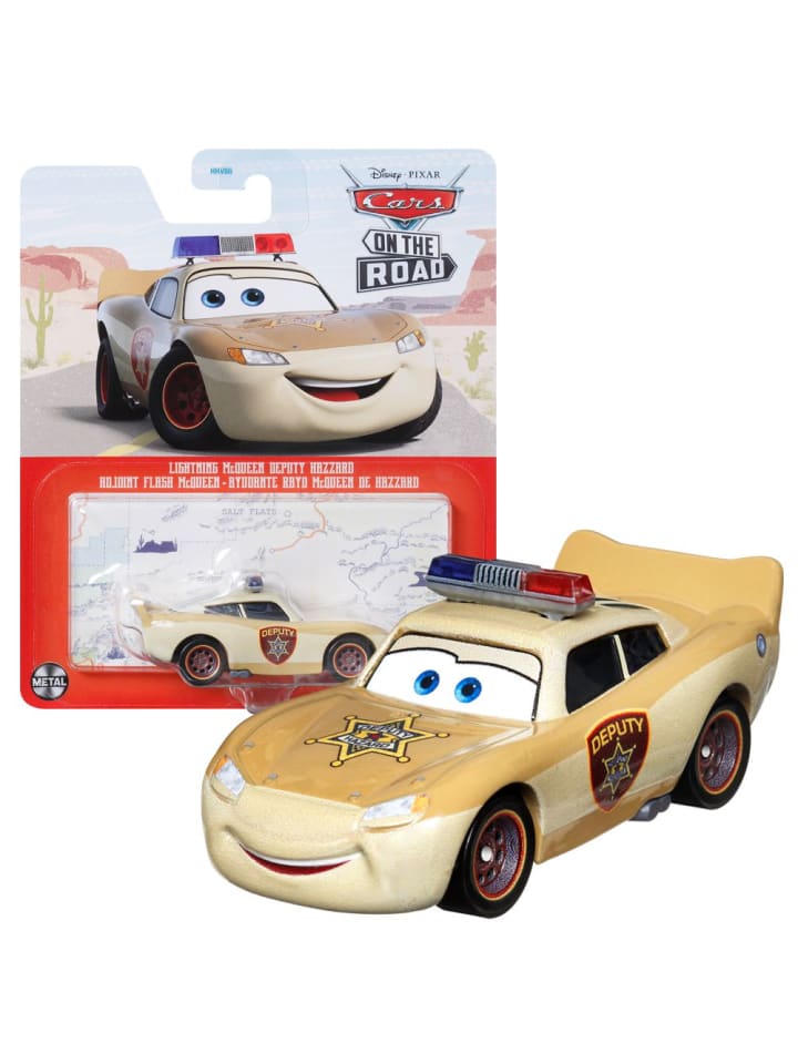 Disney Cars Fahrzeug Racing Style | Die Cast 1:55 Auto in Lightning Deputy günstig kaufen onesize