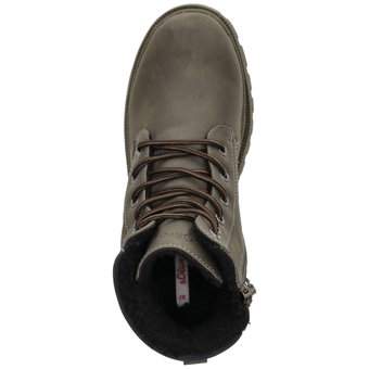 s.Oliver Schnür Boots in grün