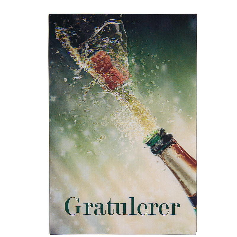 Kort 3D spretter champagnekorken