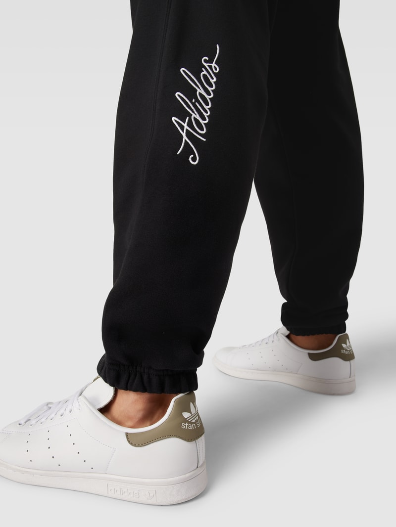 Sweatpants mit Label-Details in schwarz