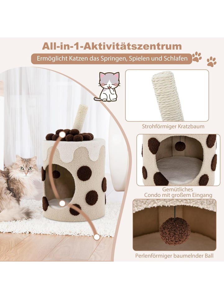 COSTWAY Kratztonne 37x37x67cm in Braun günstig kaufen onesize