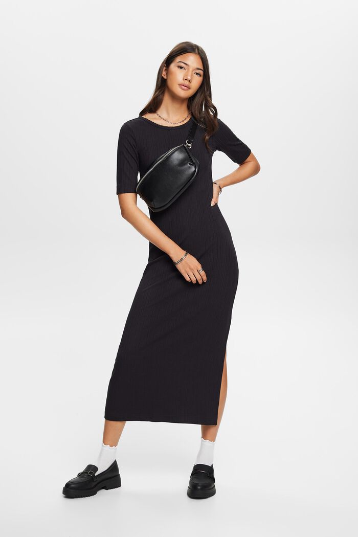 Midikleid aus Rippstrick
