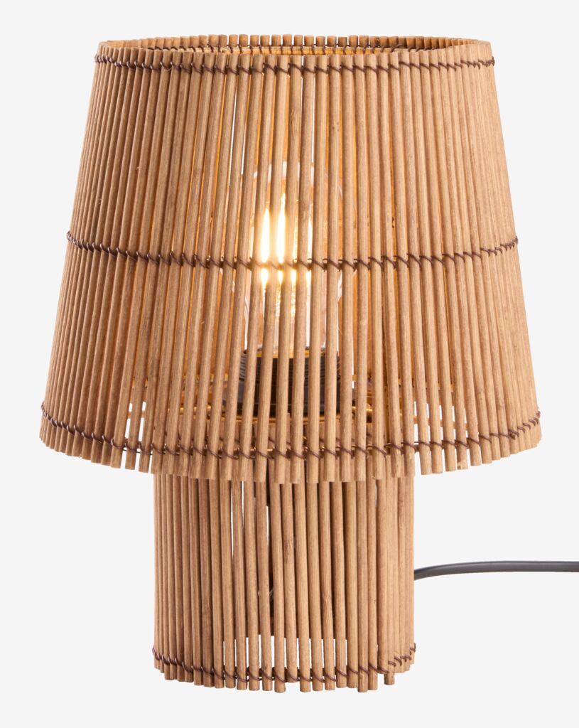 Candeeiro de mesa HANNIBAL Ø19xH25cm em bambu