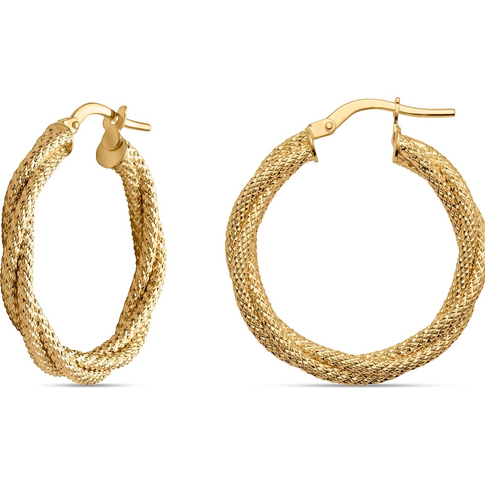 Valeria Créoles 585 Or jaune Boucles d'oreilles