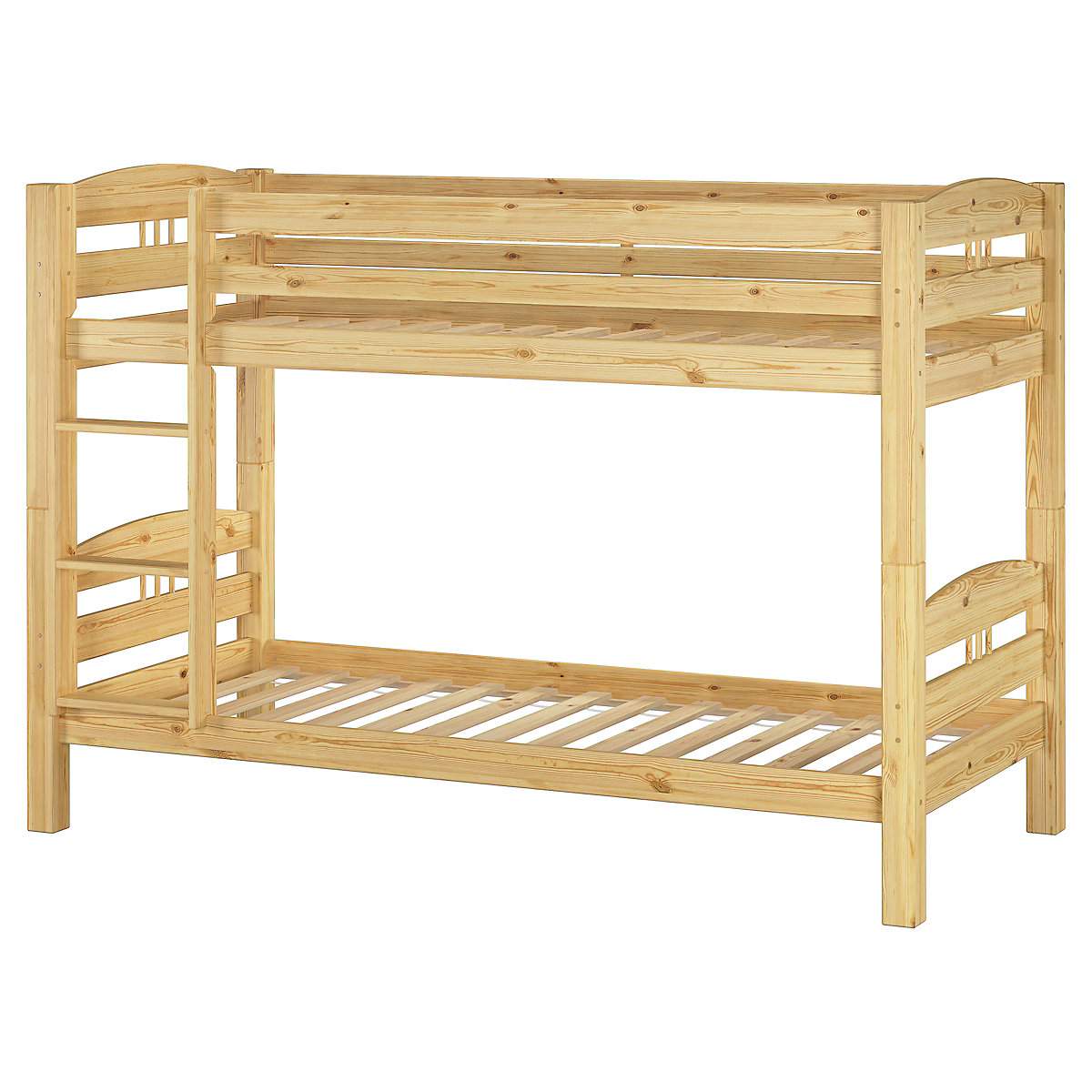 Stockbett 90x200 Kiefer massiv mit Rollrost
