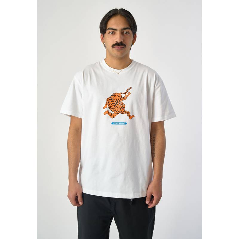 Cleptomanicx Tiger Limbs Printshirt Herren