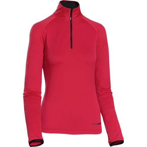 DAMEN WESTE SNOWCLOUD FLEECE ZIP-NECK-TRUE RED