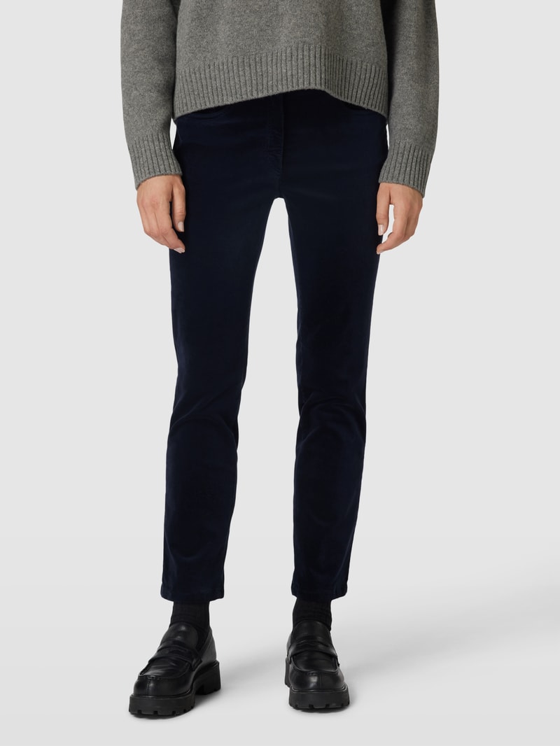 Cordhose im 5-Pocket-Design Modell 'CORA' in marineblau