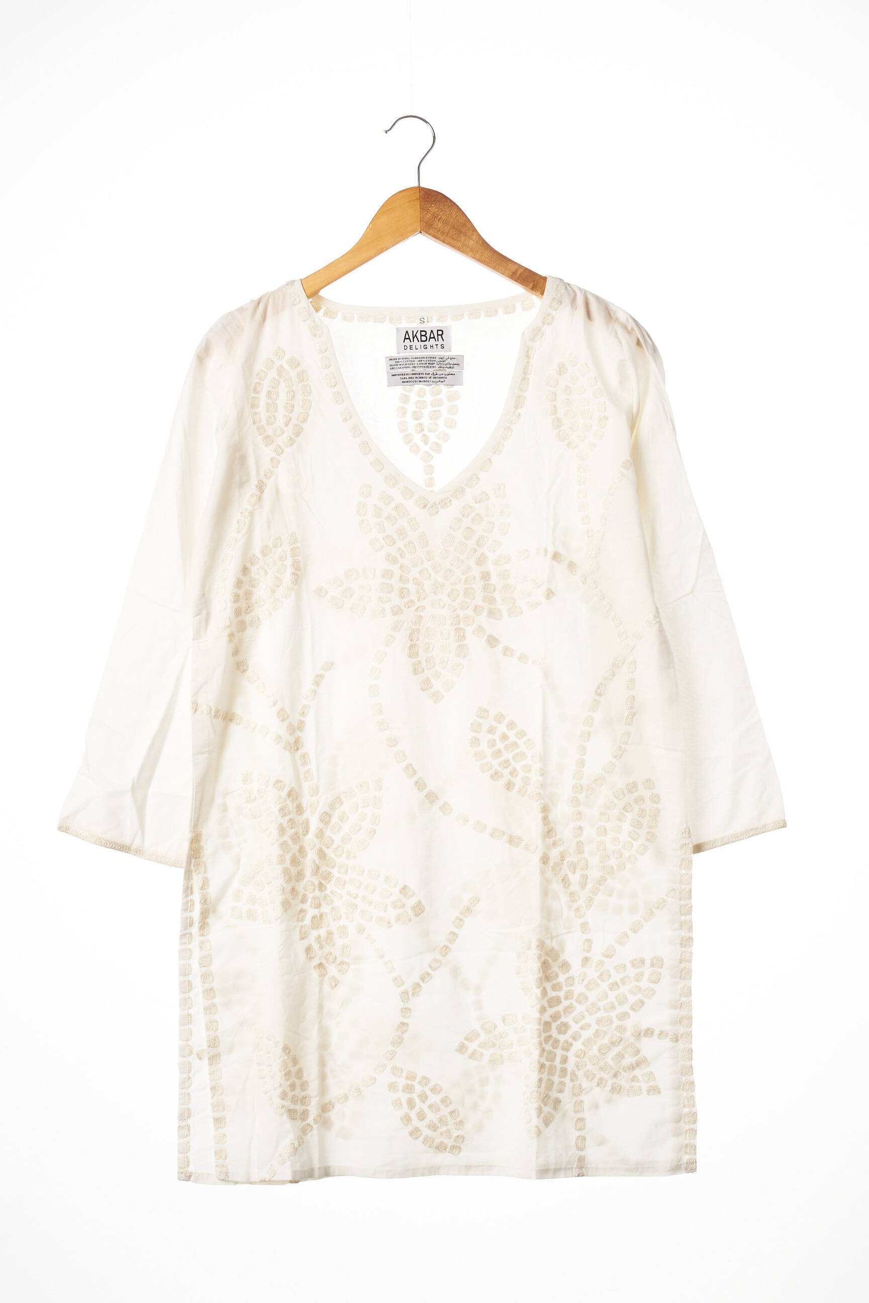 Akbar Delights Tuniquemanchelongue Femme couleur beige