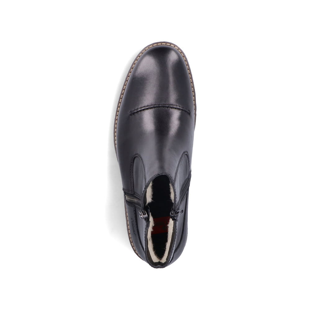 Rieker Herren Kurzstiefel glanzschwarz