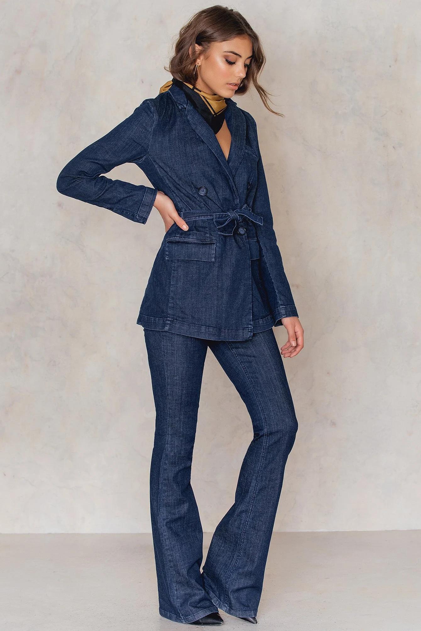 Denim Bootcut Pants