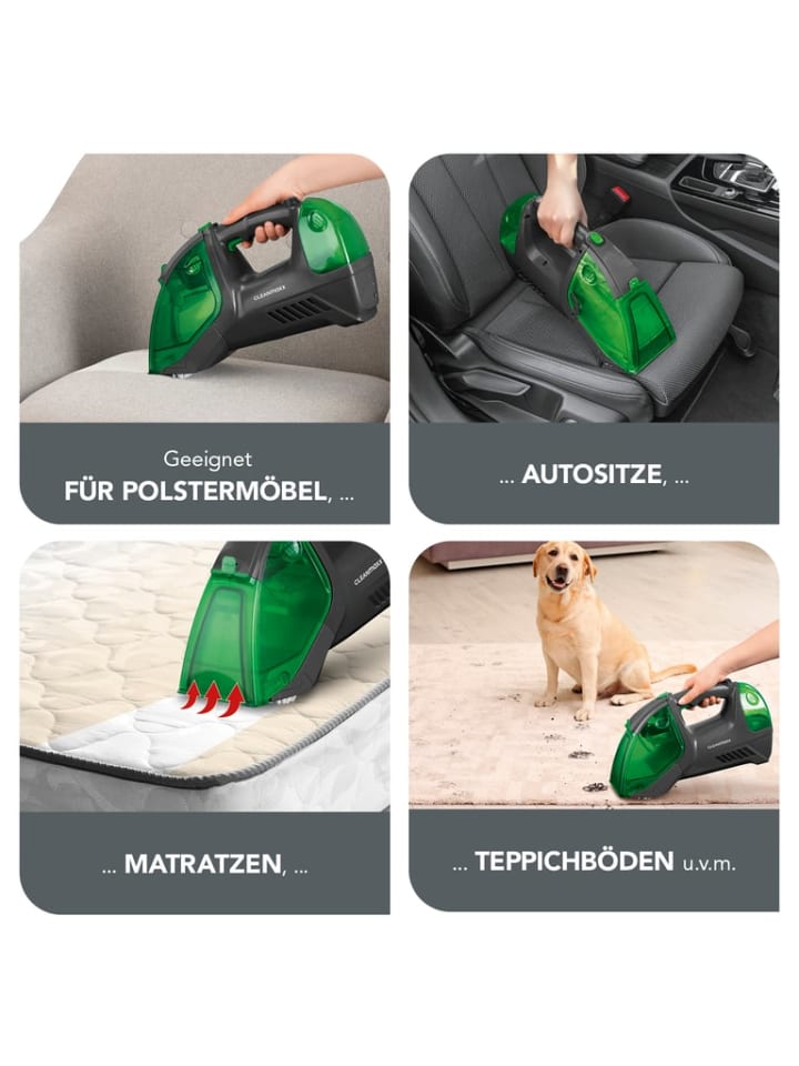 CLEANmaxx CLEANmaxx Polster- & Teppichreiniger kabellos 3in1 - anthrazit/grün günstig kaufen onesize