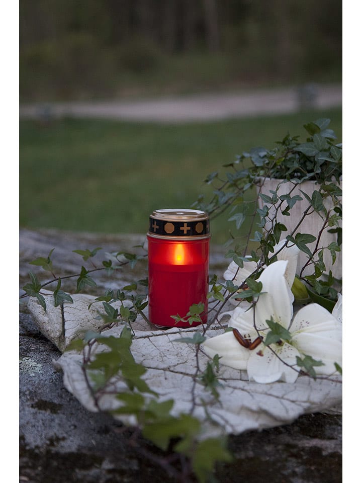 STAR Trading 4er-Set: LED-Grablichter ''Serene'' in Rot/ Gold - (H)12 x Ø 7 cm günstig kaufen onesize