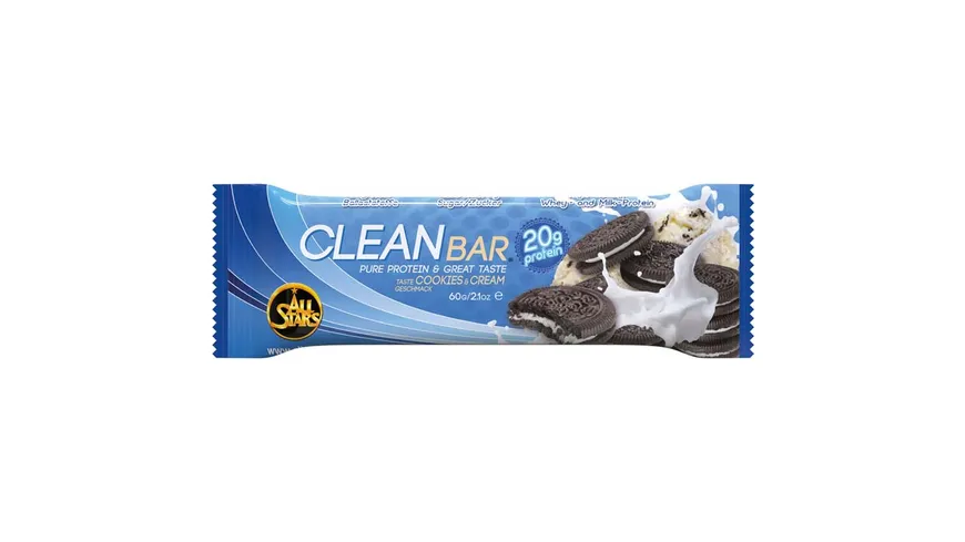 All Stars Clean Bar Cookies-Cream 60 g