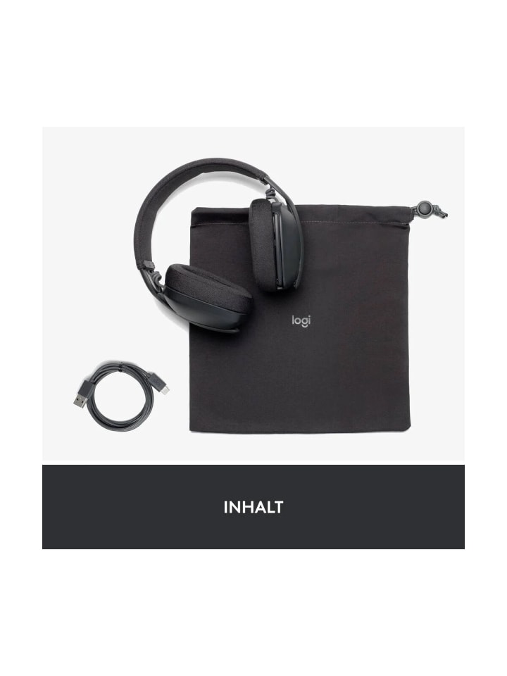 Logitech Over-Ear-Kopfhörer mit integriertem Mikrofon in Schwarz günstig kaufen onesize