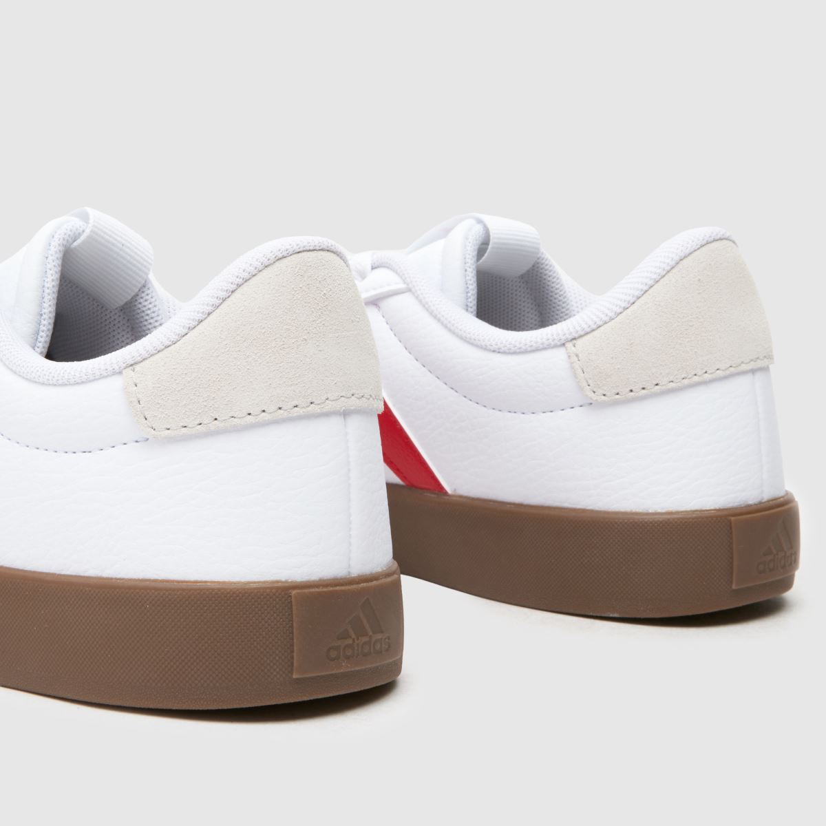 adidas vl court 3.0 träningsskor i vitt och rött