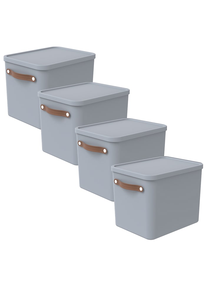 Rotho 4er-Set Aufbewahrungsbox Maloja 27l günstig kaufen onesize