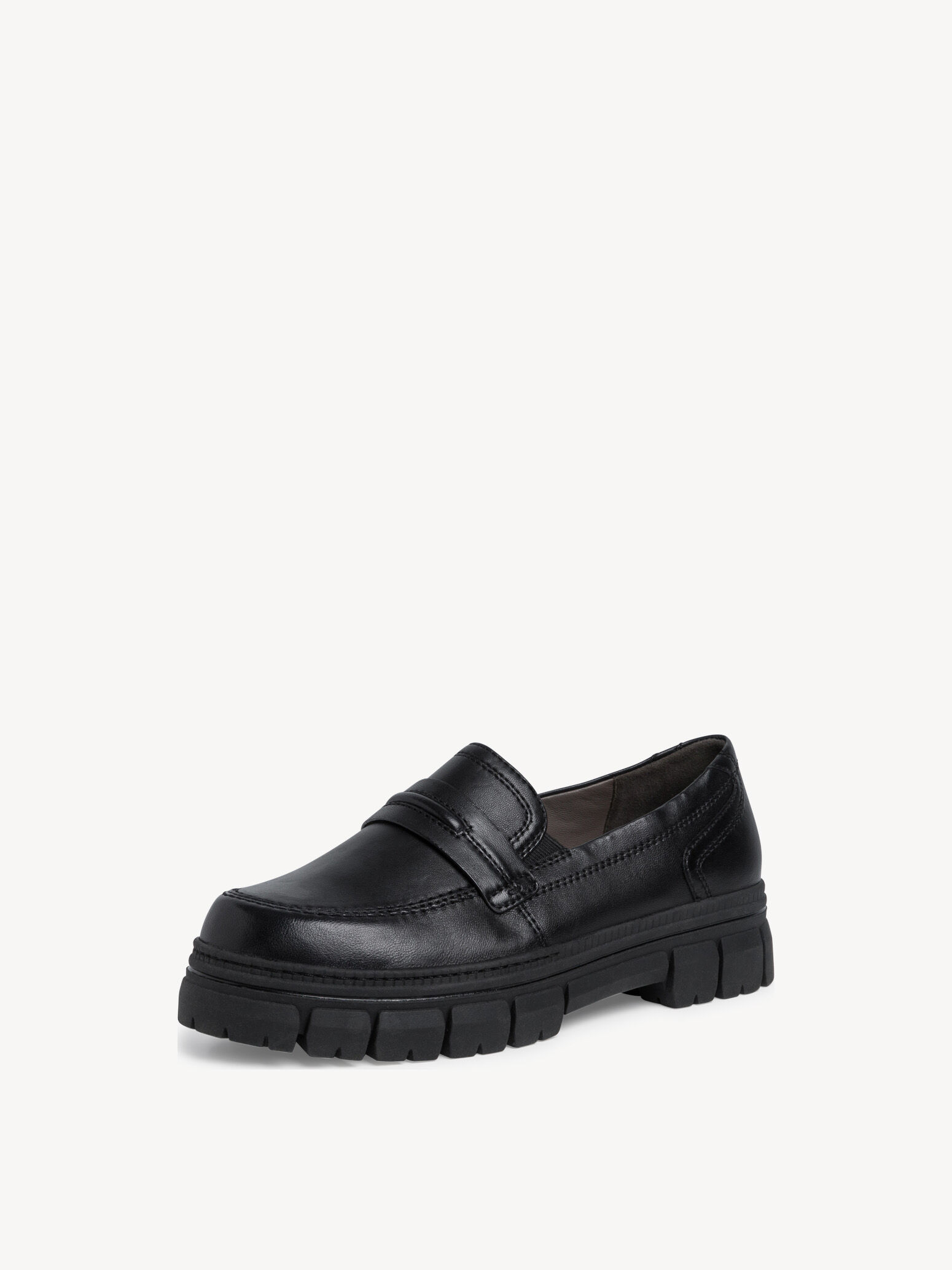 Slipper en cuir - noir