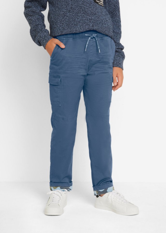 Jungen Cargo Thermohose mit Camouflage Futter, Regular Fit