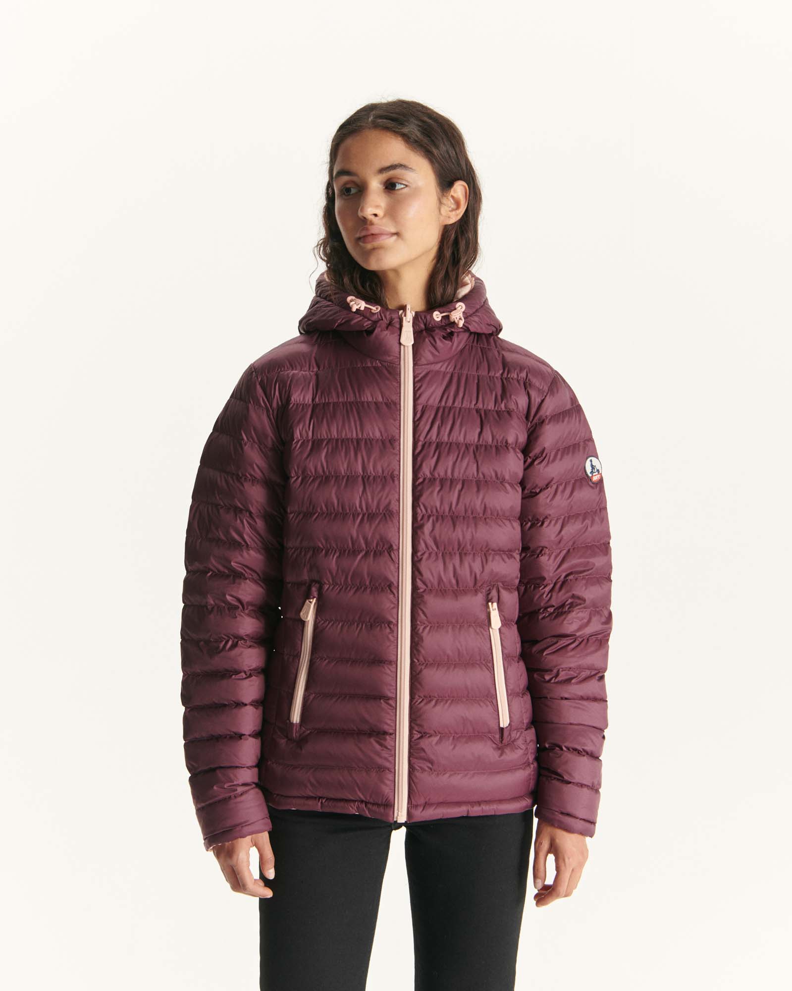 Doudoune réversible Rose pale/Aubergine Vienne