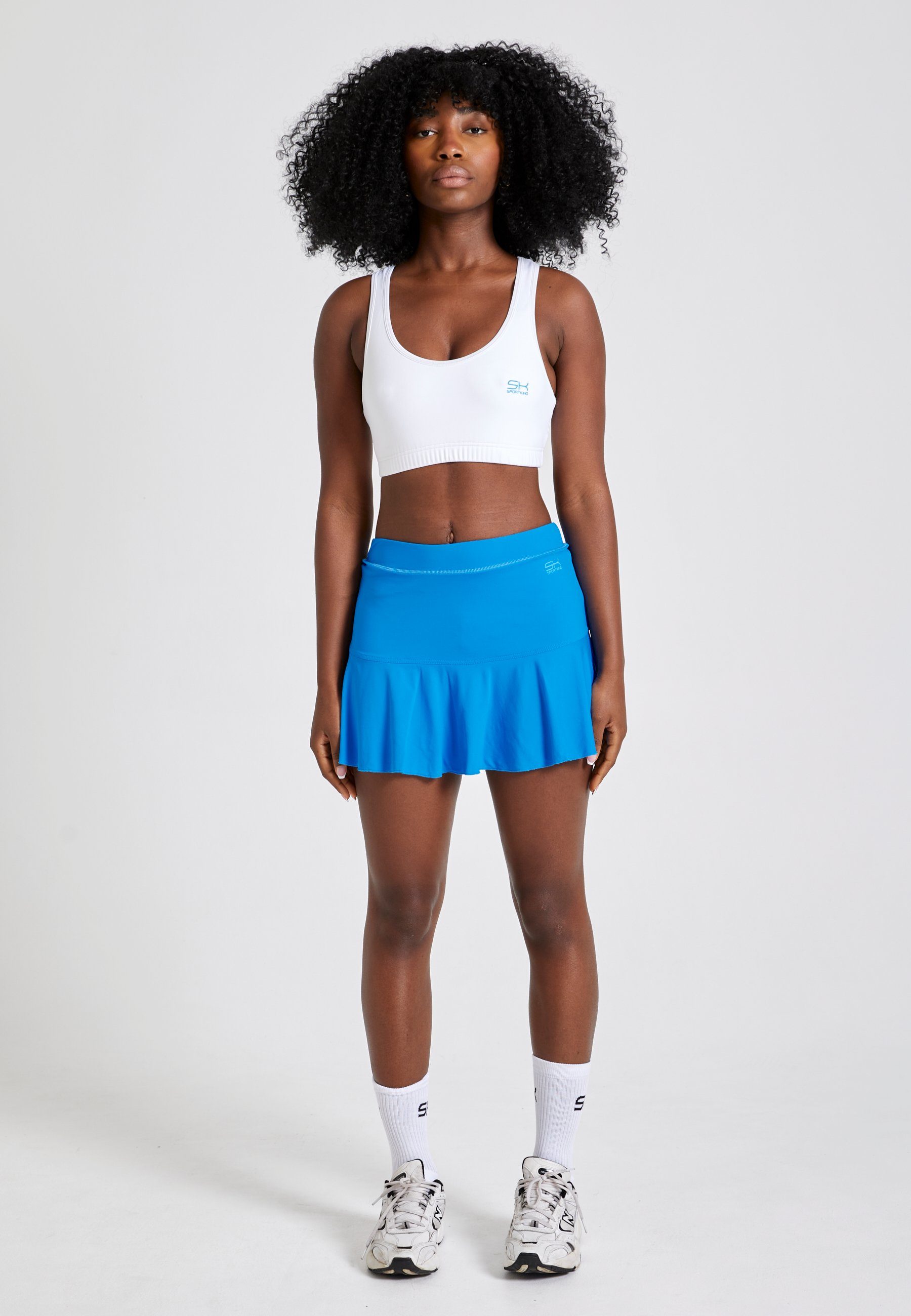 SPORTKIND Tennisrock Glockiger Tennis Skort Mädchen & Damen cyan blau
