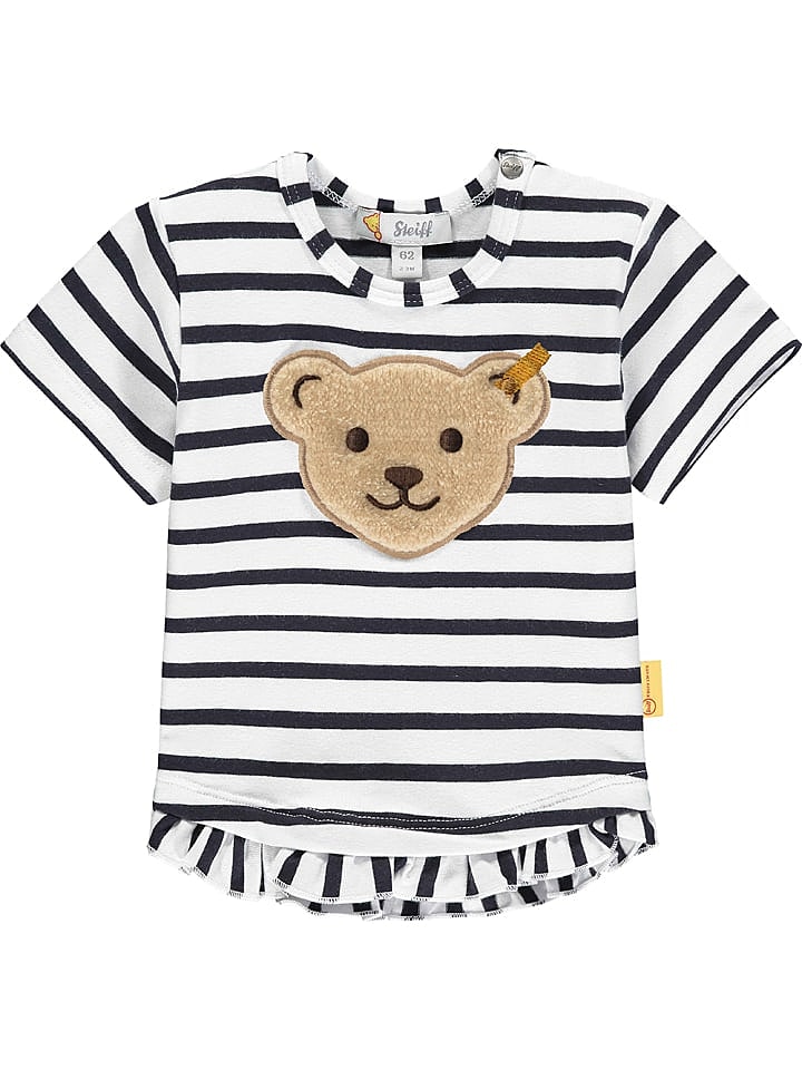 Steiff Shirt in Dunkelblau/ Weiß günstig kaufen 80
