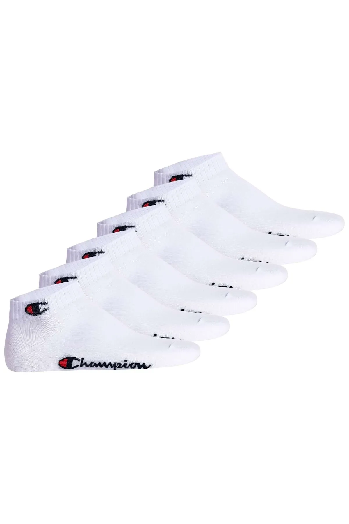 Champion  Unisex-Socken, 6er-Pack – Viertelsocken, Basic, Logo