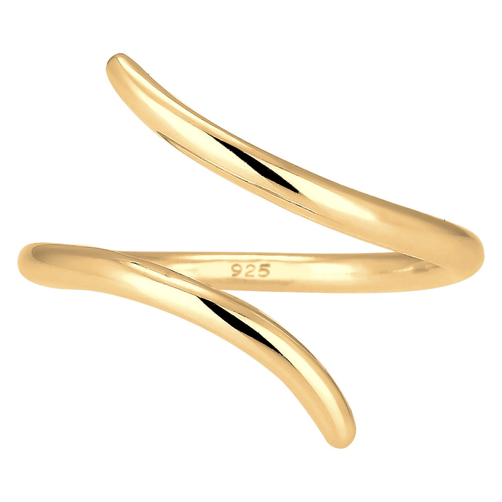 Elli Elli Bague Femmes Enroulement Statement Géo en Argent Sterling 925 Bague