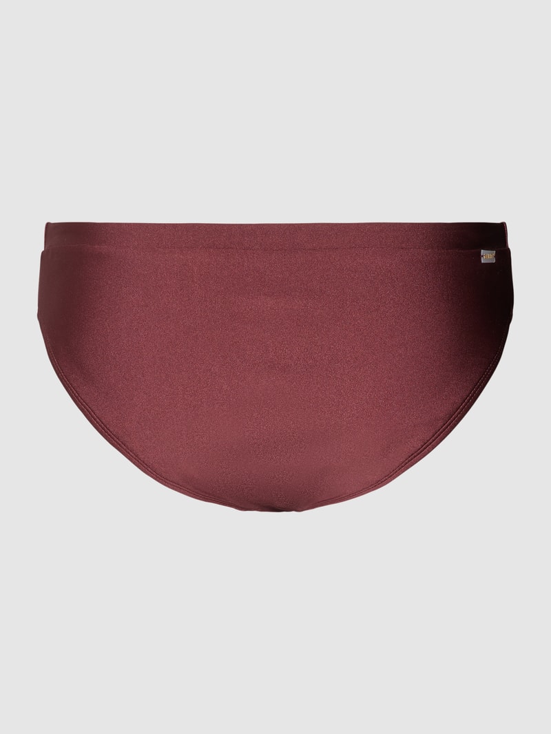 Bikini-Slip mit Label-Detail Modell 'Isla' in pflaume