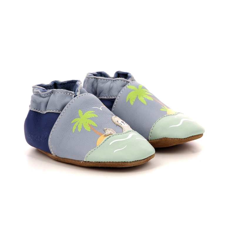 Chaussons cuir tannage vegetal Island Holidays