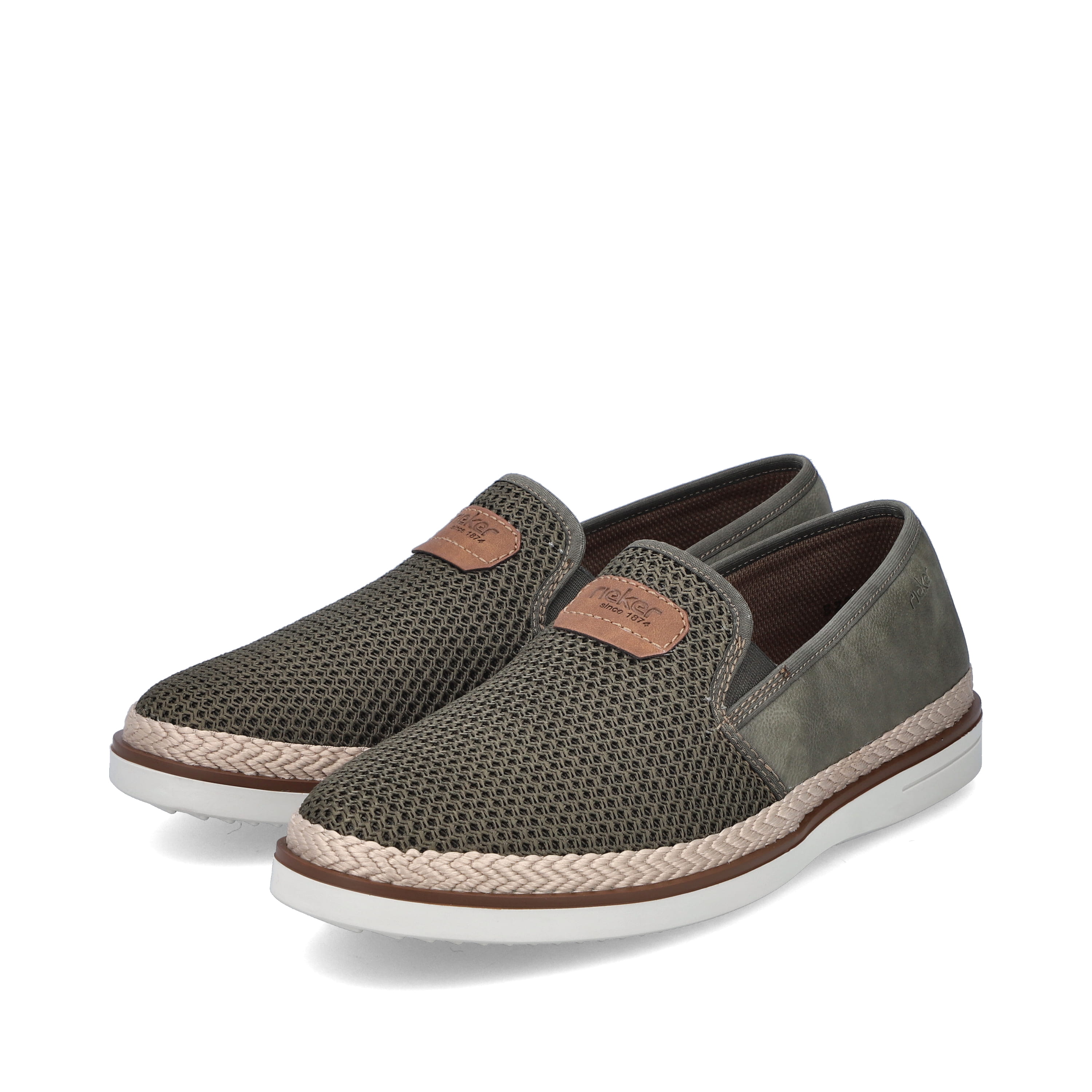 Rieker Herren Slipper khaki-grün