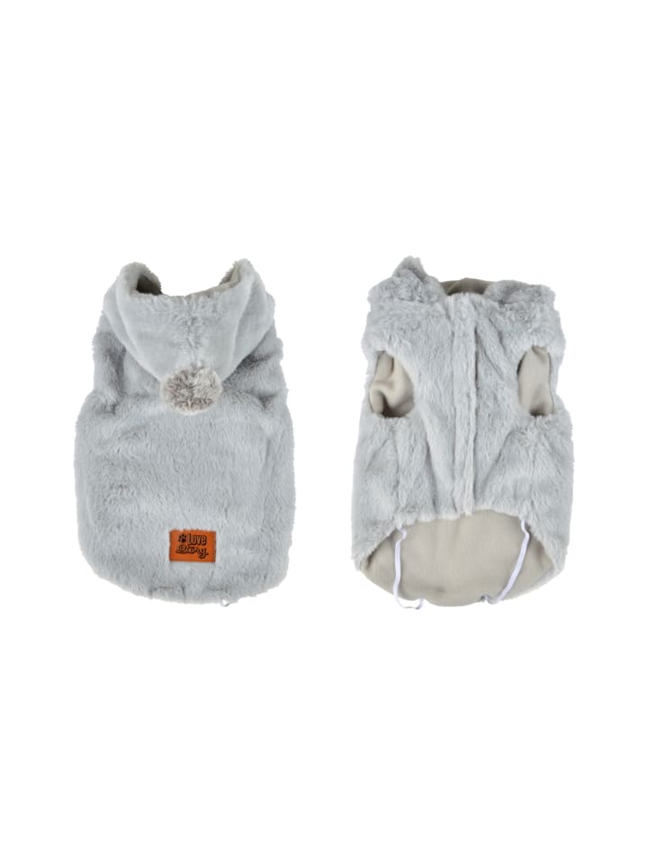 dynamic24 Hunde Teddyfleece Mantel Winterjacke in Grau günstig kaufen 40