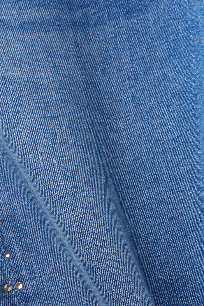 Skinny Jeans mit mittelhohem Bund und Ziersteinen