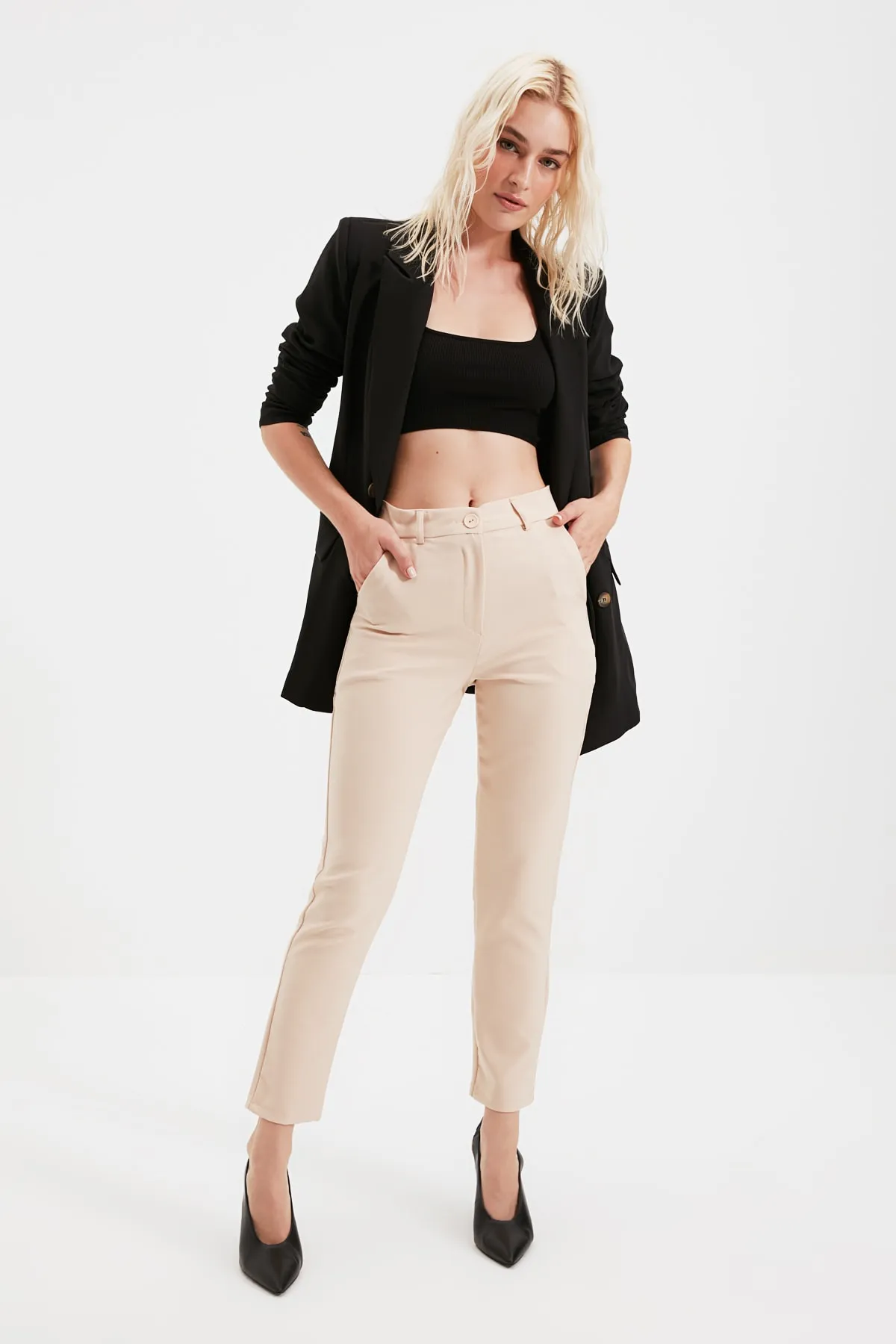 Trendyol Collection  Tas Basic Cigarette Skinny-Leg-Webhose TWOSS19ST0038