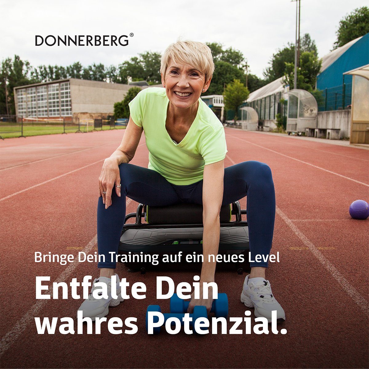 Donnerberg Vibrationsplatte Sport MP-999 SET, 500,00 W, 32 Intensitätsstufen, (2 tlg), 3 Vibrationsarten + Zubehör für Ganzkörpertraining + Sitz