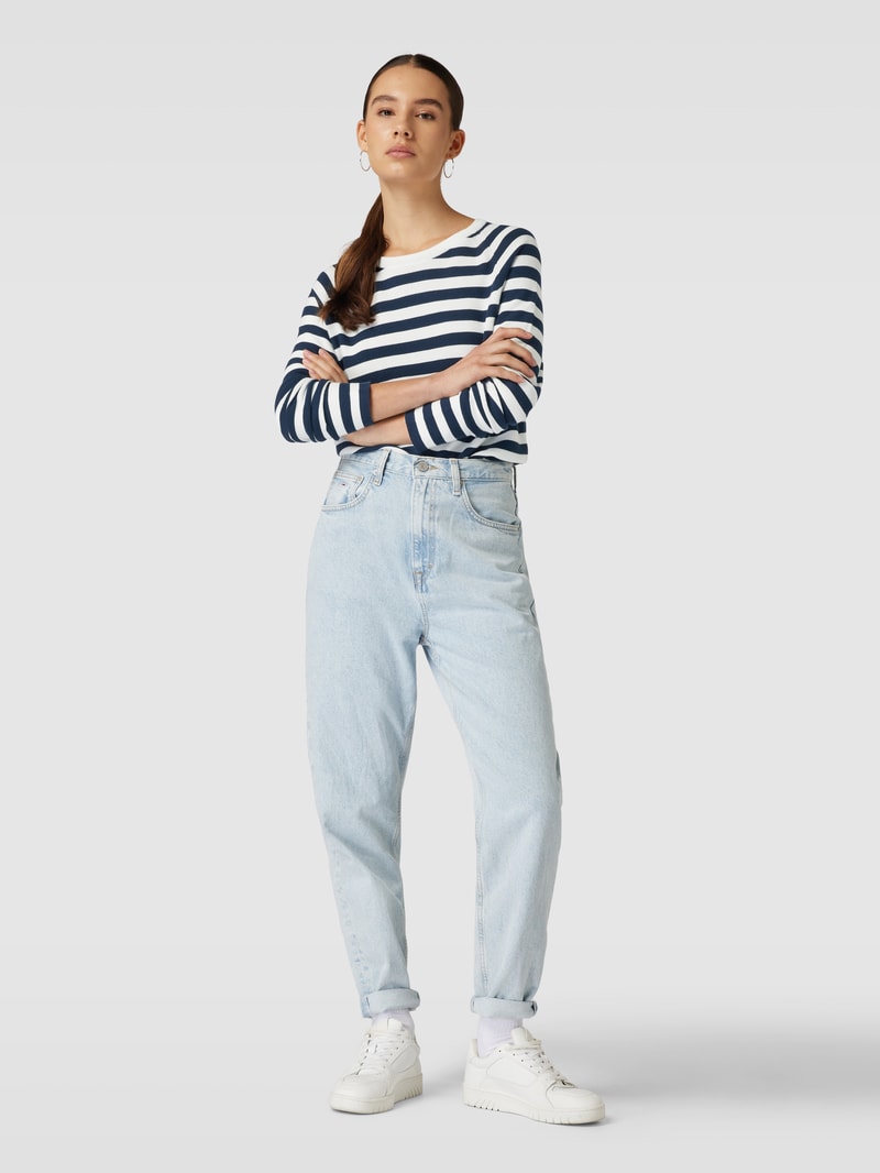 Strickpullover mit Streifenmuster in offwhite