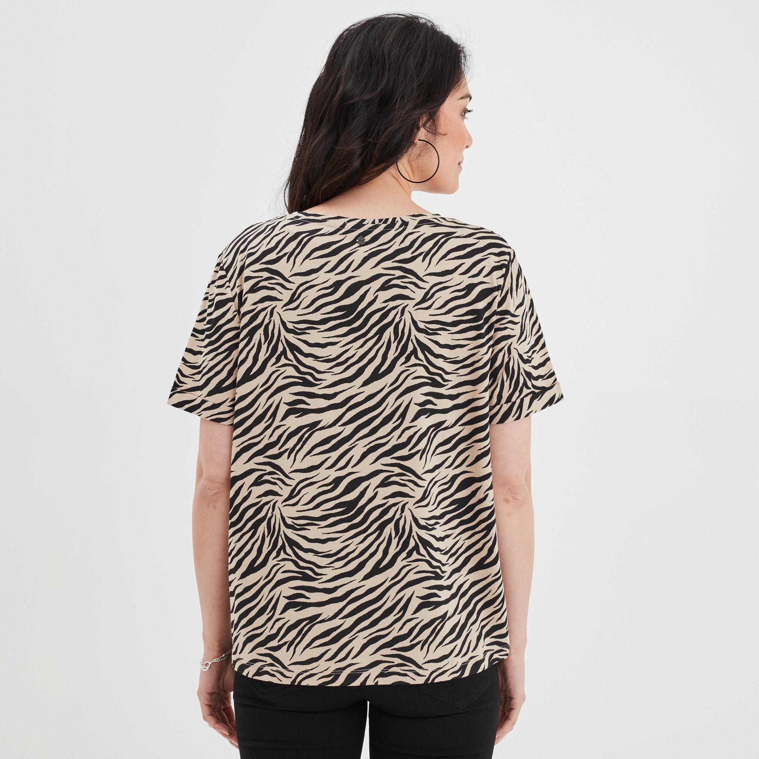 T-shirt oversize dos long Liberto beige femme | La Halle