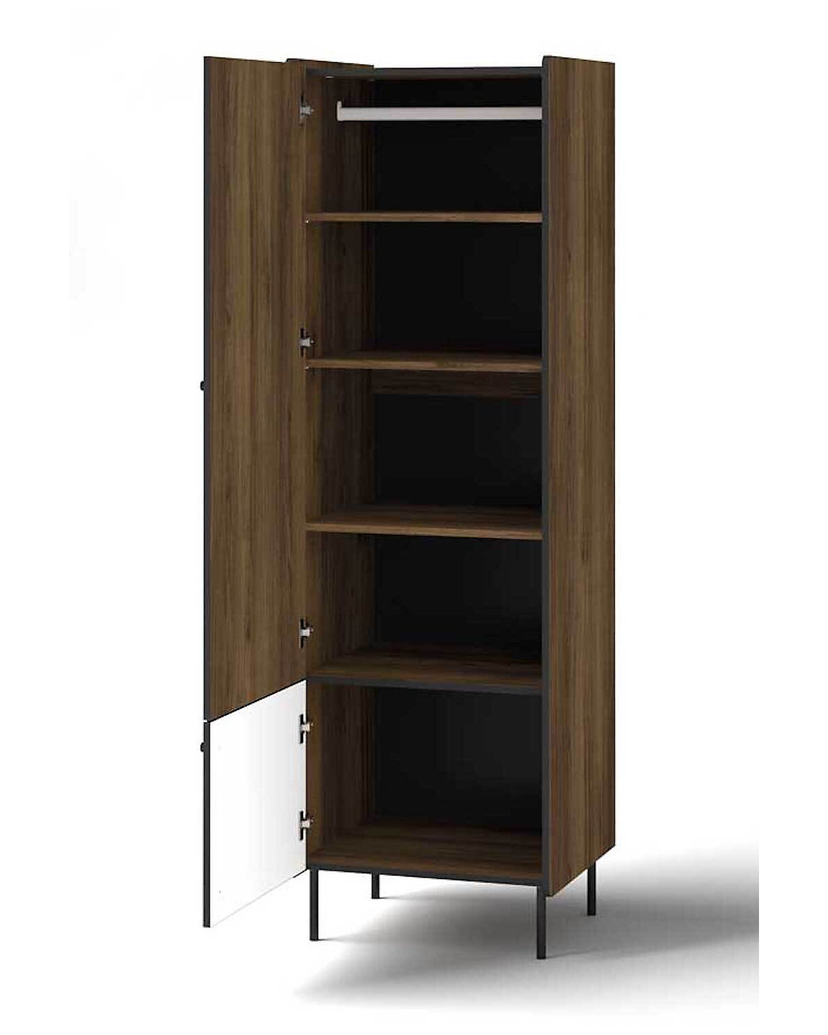 Kleiderschrank Drehtürenschrank Pereto 59x55x190cm 2-türig