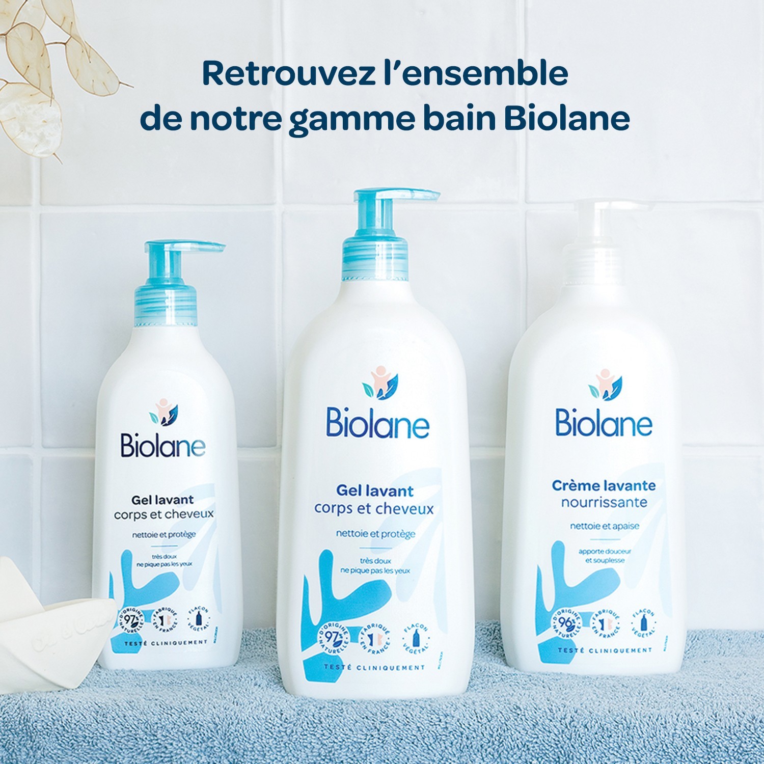 Żel do ciała i włosów Biolane 750 ml
